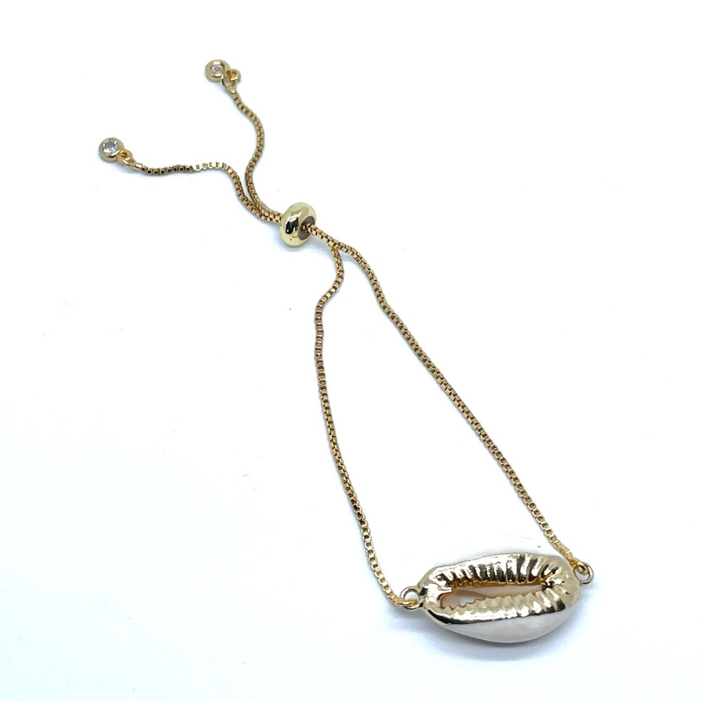 14k Gold Filled Tarnish-Free Cowrie Shell Bracelet